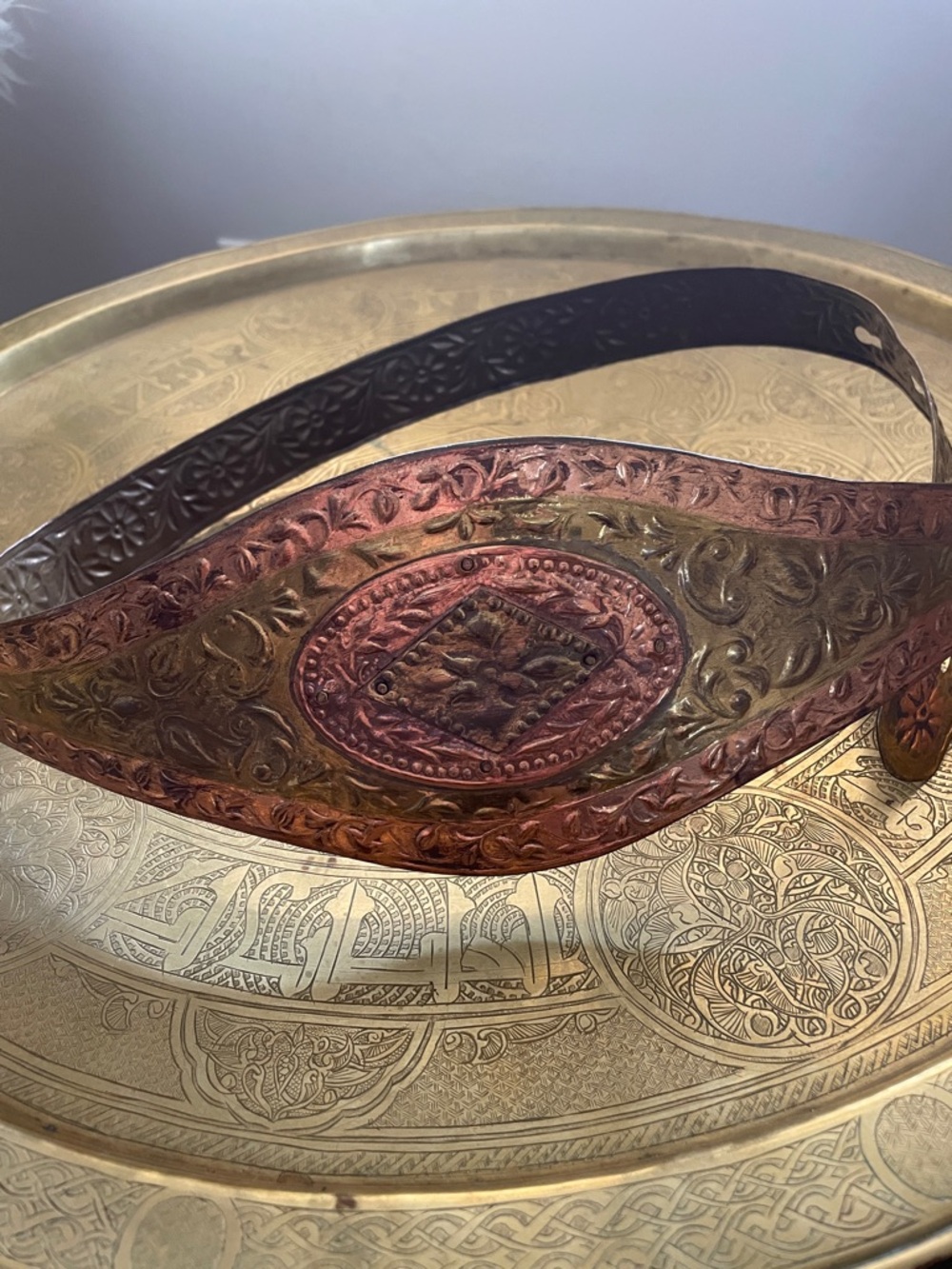 Vintage Brass and Copper Decorative Belt